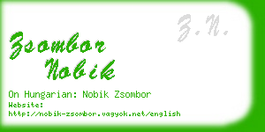zsombor nobik business card